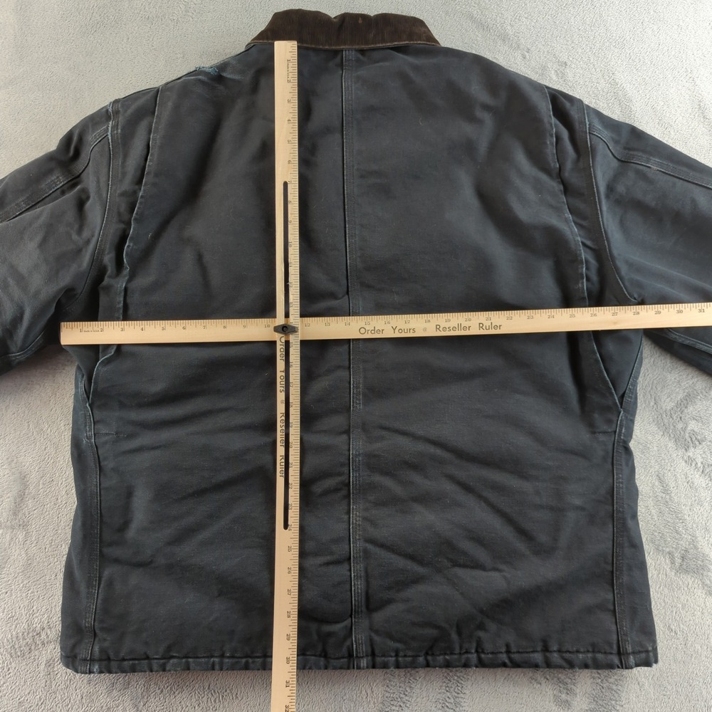 Carhartt C003 Jacket Mens 2XL Black Duck Canvas Work Coat Quilted Lined USA - Picture 8 of 13